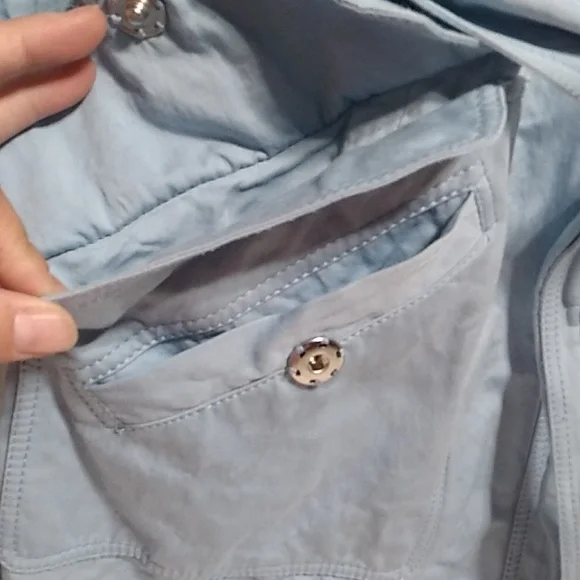 SALE! Worth New York Tiffany Blue Long Belted Jacket Sz.L Gently Worn - Picture 3 of 14